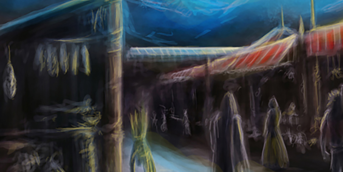 Lutana Markets Concept Art Videogame Concept Art